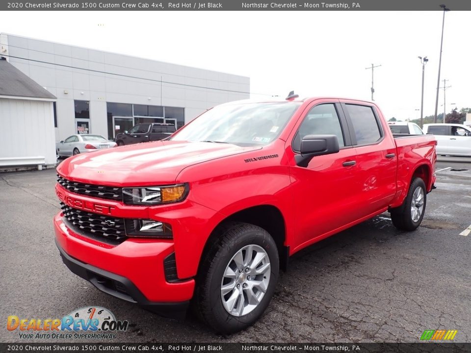 2020 Chevrolet Silverado 1500 Custom Crew Cab 4x4 Red Hot / Jet Black Photo #1