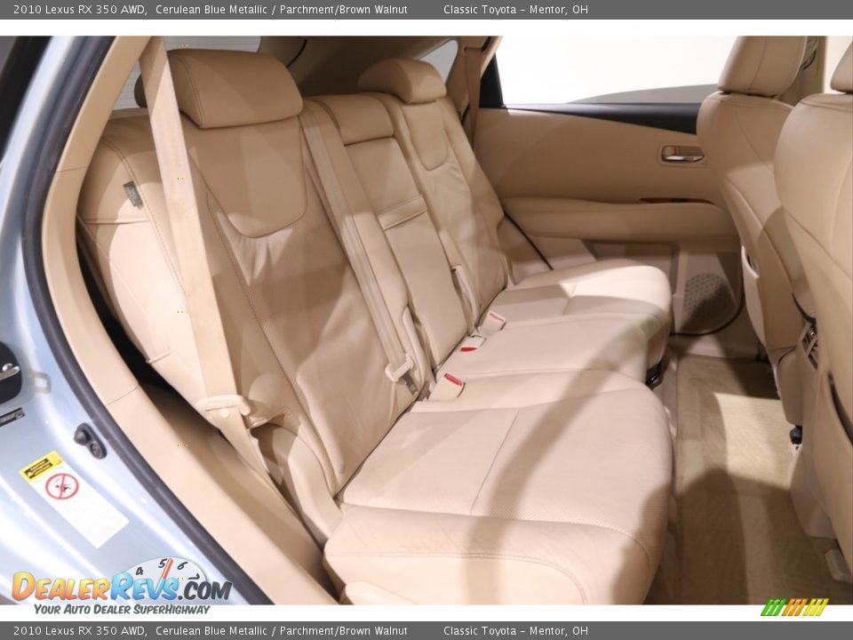 2010 Lexus RX 350 AWD Cerulean Blue Metallic / Parchment/Brown Walnut Photo #36