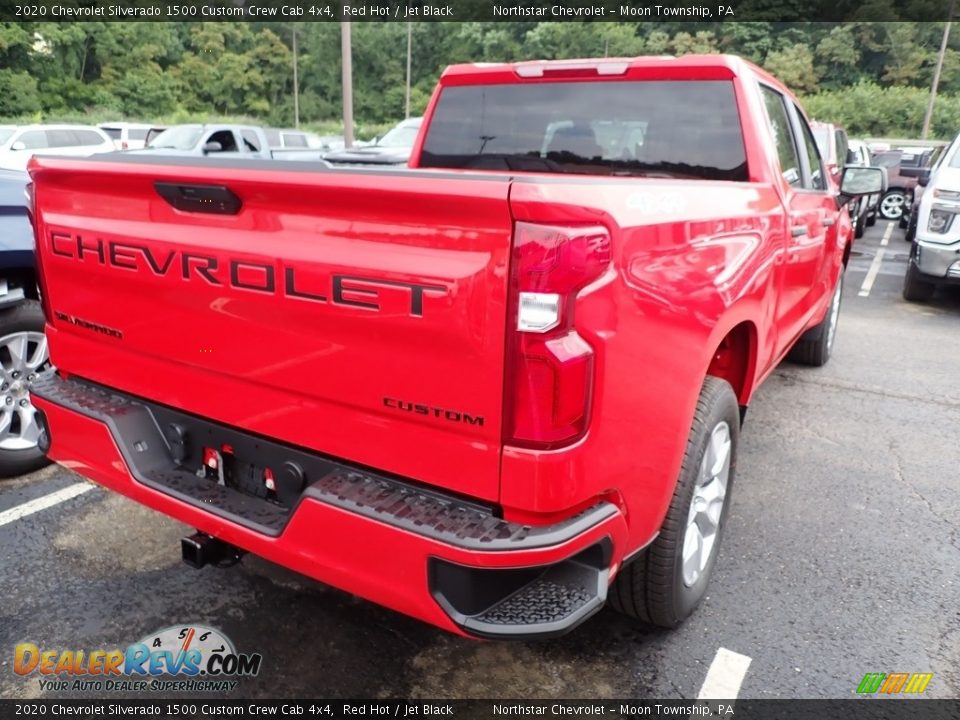 2020 Chevrolet Silverado 1500 Custom Crew Cab 4x4 Red Hot / Jet Black Photo #5