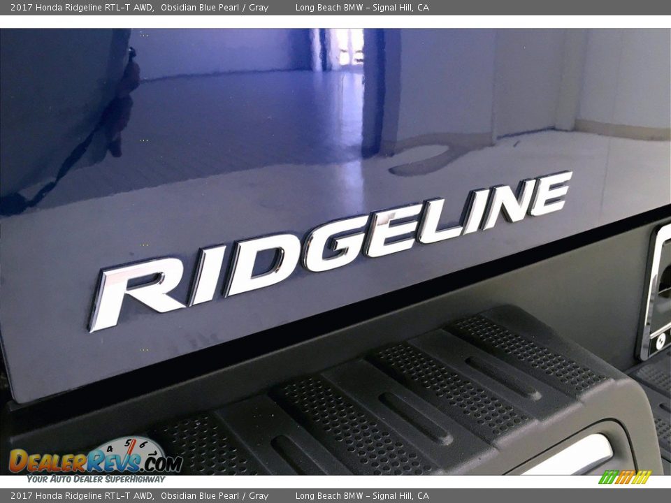 2017 Honda Ridgeline RTL-T AWD Obsidian Blue Pearl / Gray Photo #7