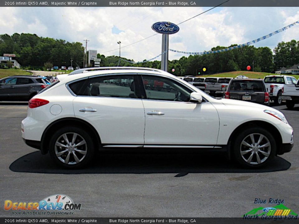 2016 Infiniti QX50 AWD Majestic White / Graphite Photo #6