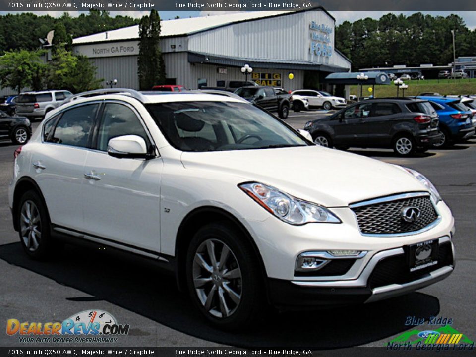 2016 Infiniti QX50 AWD Majestic White / Graphite Photo #7