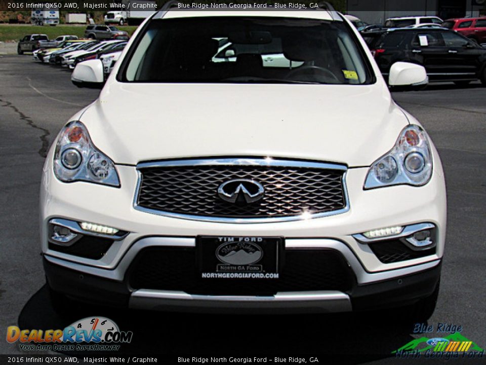 2016 Infiniti QX50 AWD Majestic White / Graphite Photo #8