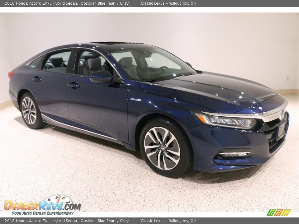 Obsidian Blue Pearl 2018 Honda Accord EX-L Hybrid Sedan Photo #1