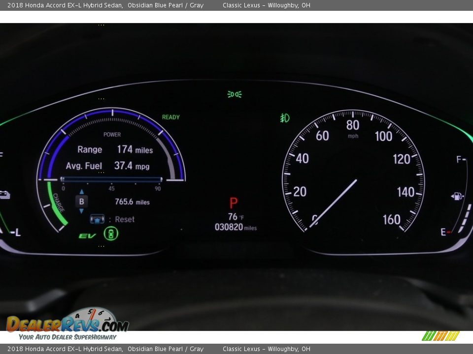 2018 Honda Accord EX-L Hybrid Sedan Gauges Photo #9