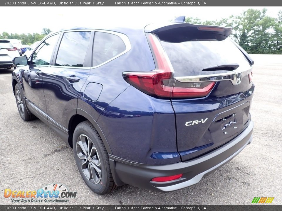 2020 Honda CR-V EX-L AWD Obsidian Blue Pearl / Gray Photo #3