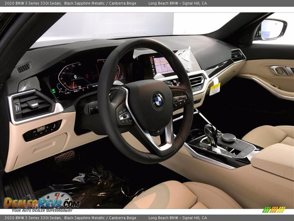 2020 BMW 3 Series 330i Sedan Black Sapphire Metallic / Canberra Beige Photo #7