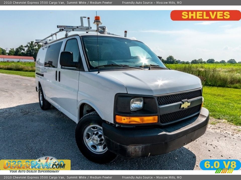 2010 Chevrolet Express 3500 Cargo Van Summit White / Medium Pewter Photo #1