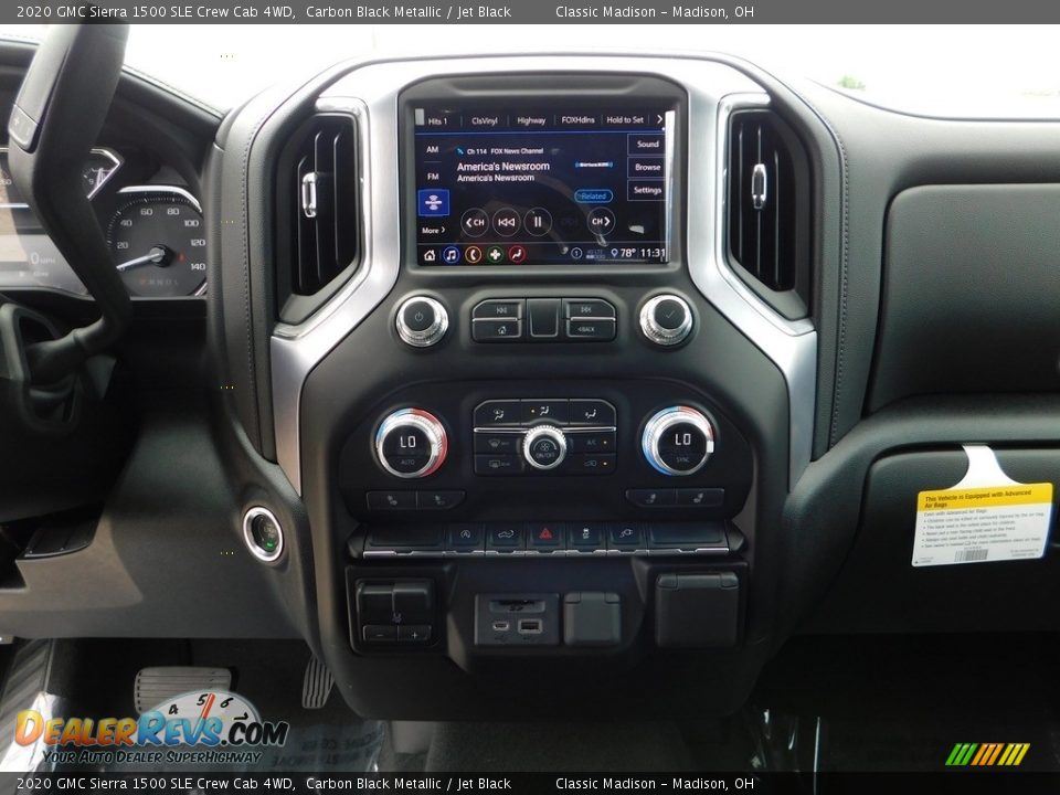 2020 GMC Sierra 1500 SLE Crew Cab 4WD Carbon Black Metallic / Jet Black Photo #17