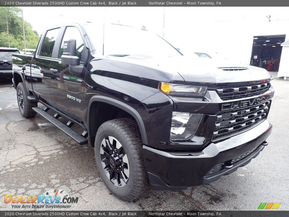 2020 Chevrolet Silverado 2500HD Custom Crew Cab 4x4 Black / Jet Black Photo #8
