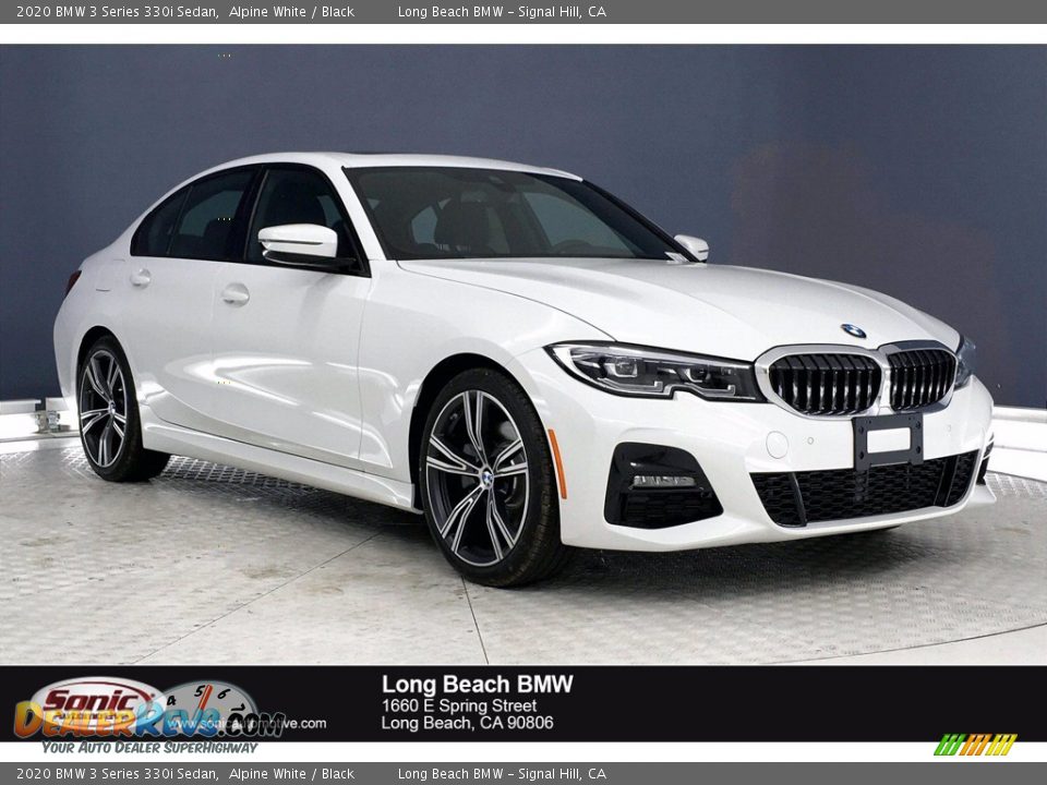 2020 BMW 3 Series 330i Sedan Alpine White / Black Photo #1
