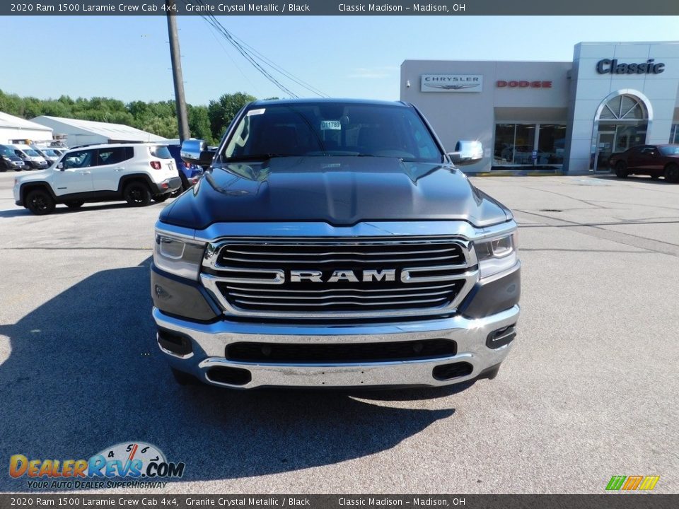 2020 Ram 1500 Laramie Crew Cab 4x4 Granite Crystal Metallic / Black Photo #3