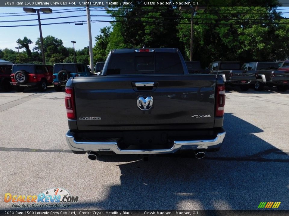 2020 Ram 1500 Laramie Crew Cab 4x4 Granite Crystal Metallic / Black Photo #6