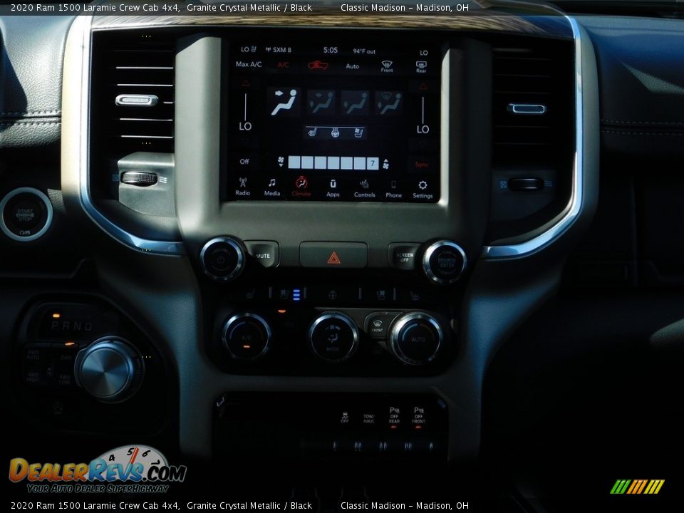 2020 Ram 1500 Laramie Crew Cab 4x4 Granite Crystal Metallic / Black Photo #14