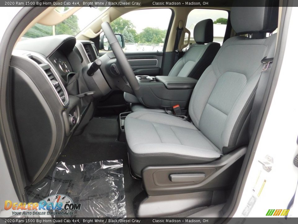 Black/Diesel Gray Interior - 2020 Ram 1500 Big Horn Quad Cab 4x4 Photo #10