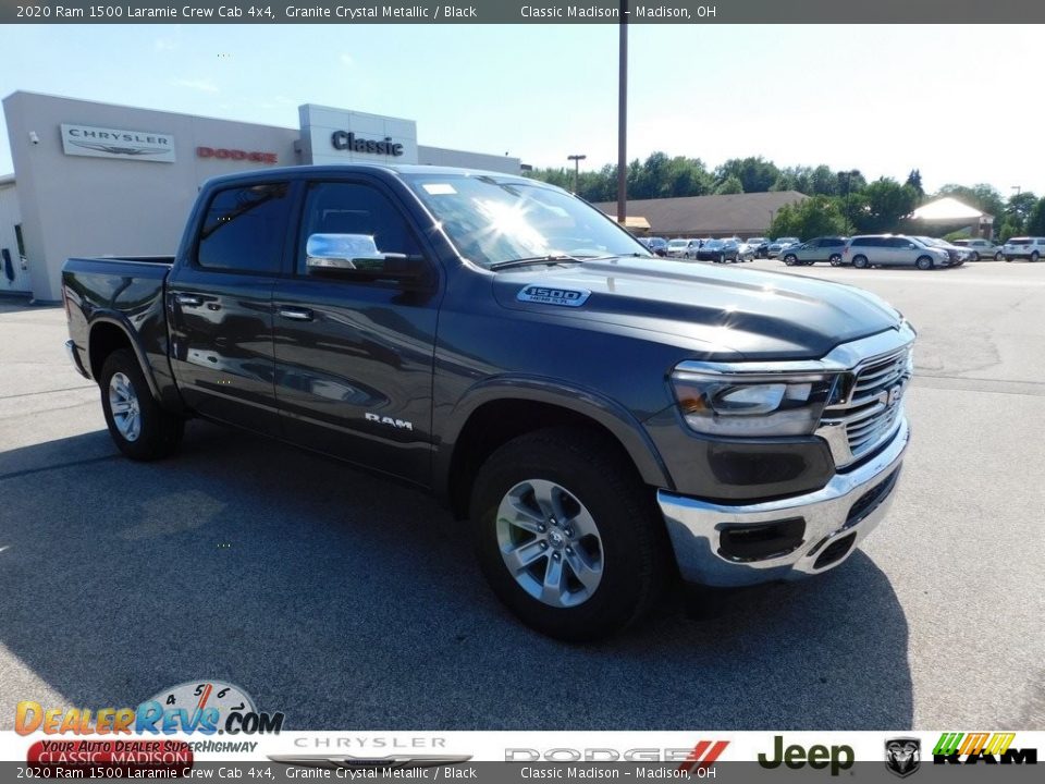 2020 Ram 1500 Laramie Crew Cab 4x4 Granite Crystal Metallic / Black Photo #1