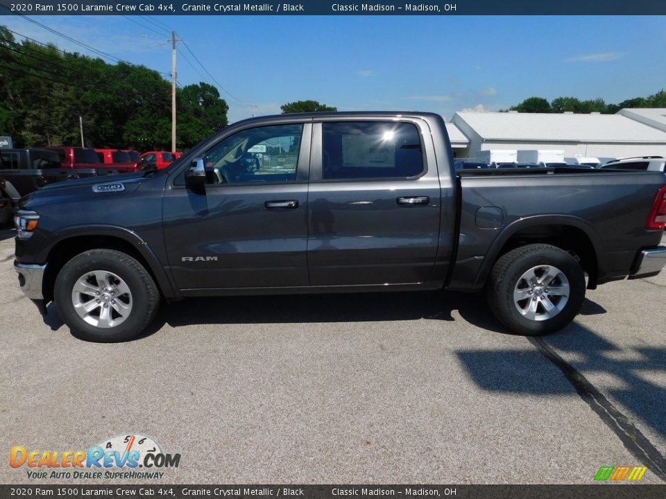 2020 Ram 1500 Laramie Crew Cab 4x4 Granite Crystal Metallic / Black Photo #4