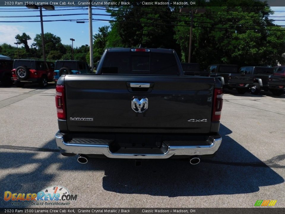 2020 Ram 1500 Laramie Crew Cab 4x4 Granite Crystal Metallic / Black Photo #6