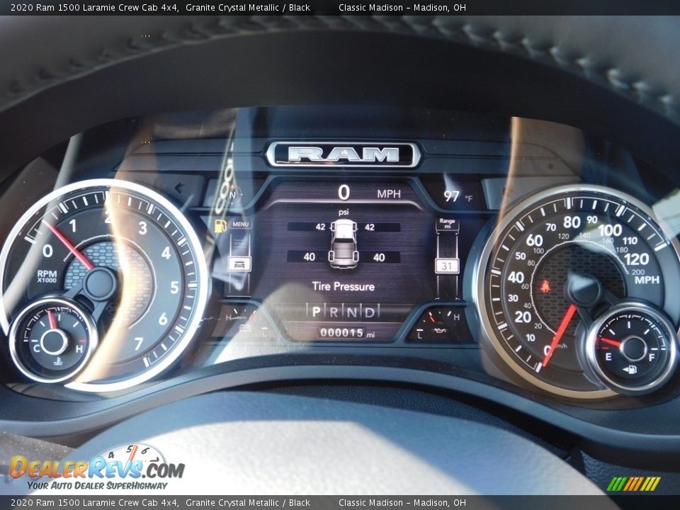 2020 Ram 1500 Laramie Crew Cab 4x4 Granite Crystal Metallic / Black Photo #13