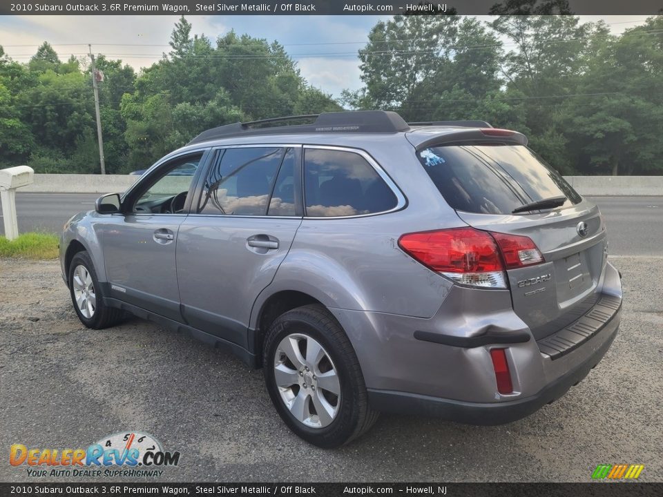 2010 Subaru Outback 3.6R Premium Wagon Steel Silver Metallic / Off Black Photo #6