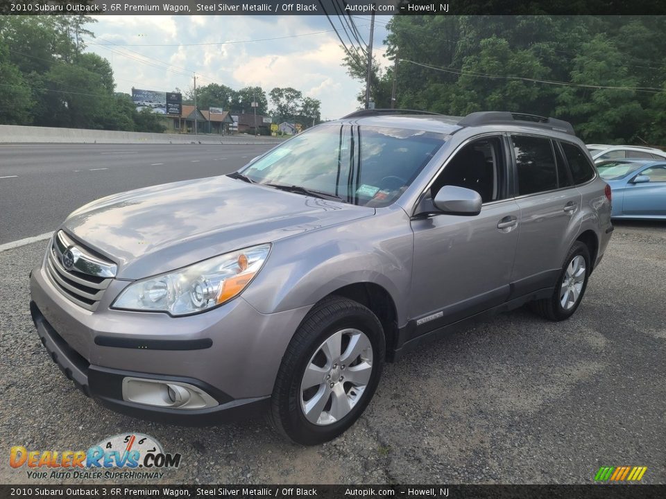 2010 Subaru Outback 3.6R Premium Wagon Steel Silver Metallic / Off Black Photo #7