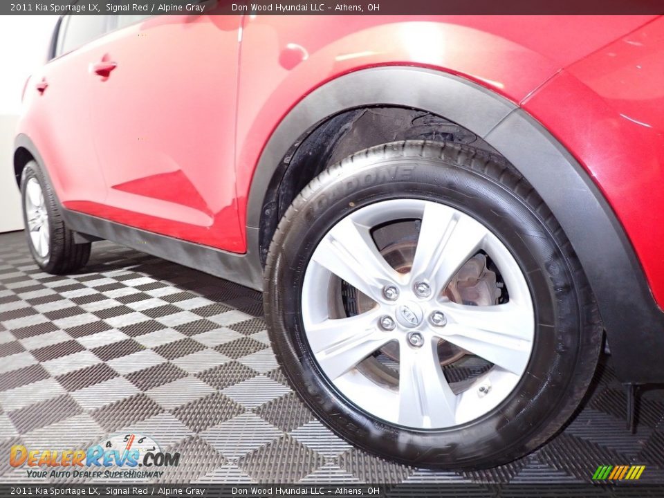 2011 Kia Sportage LX Signal Red / Alpine Gray Photo #3