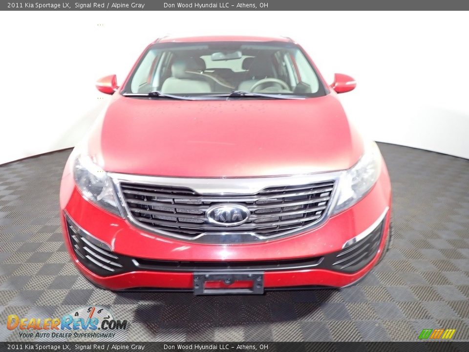 2011 Kia Sportage LX Signal Red / Alpine Gray Photo #4