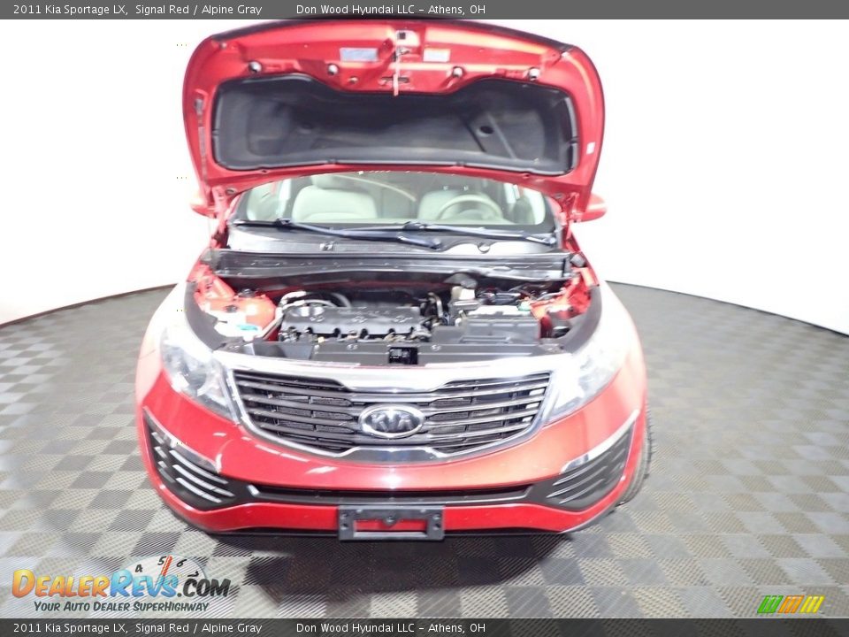 2011 Kia Sportage LX Signal Red / Alpine Gray Photo #5
