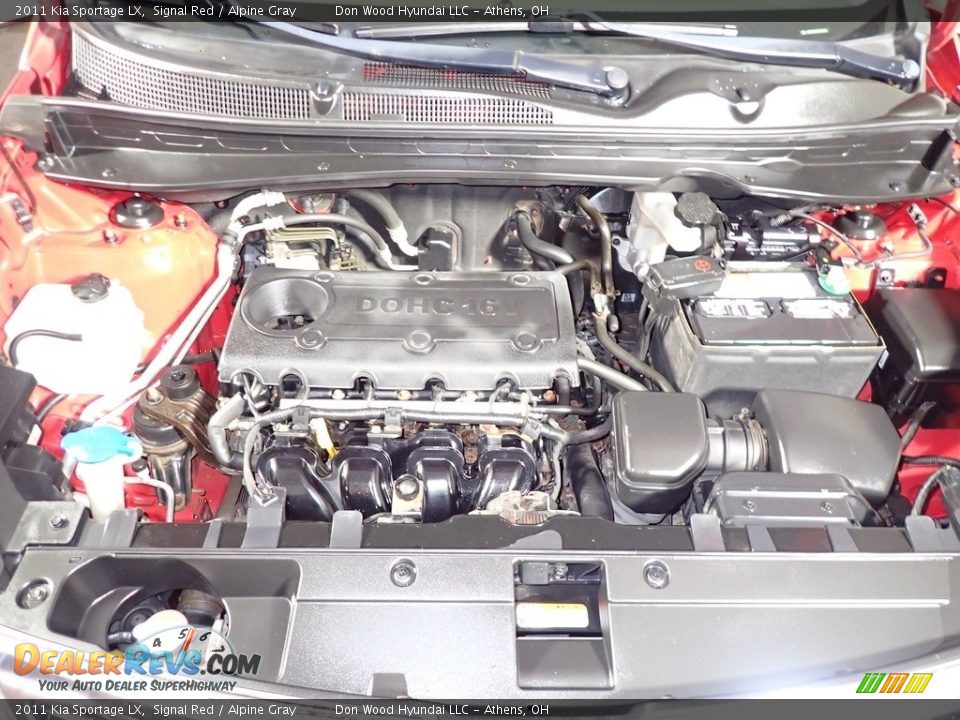 2011 Kia Sportage LX Signal Red / Alpine Gray Photo #6