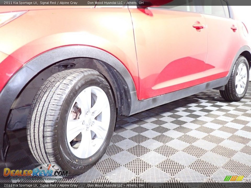 2011 Kia Sportage LX Signal Red / Alpine Gray Photo #8