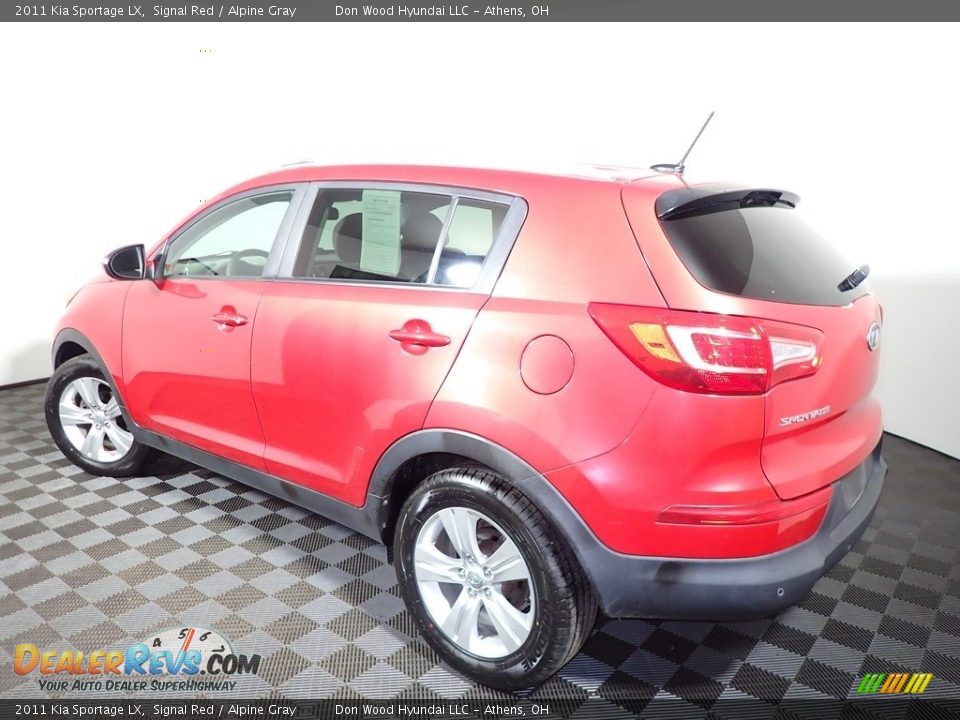 2011 Kia Sportage LX Signal Red / Alpine Gray Photo #9