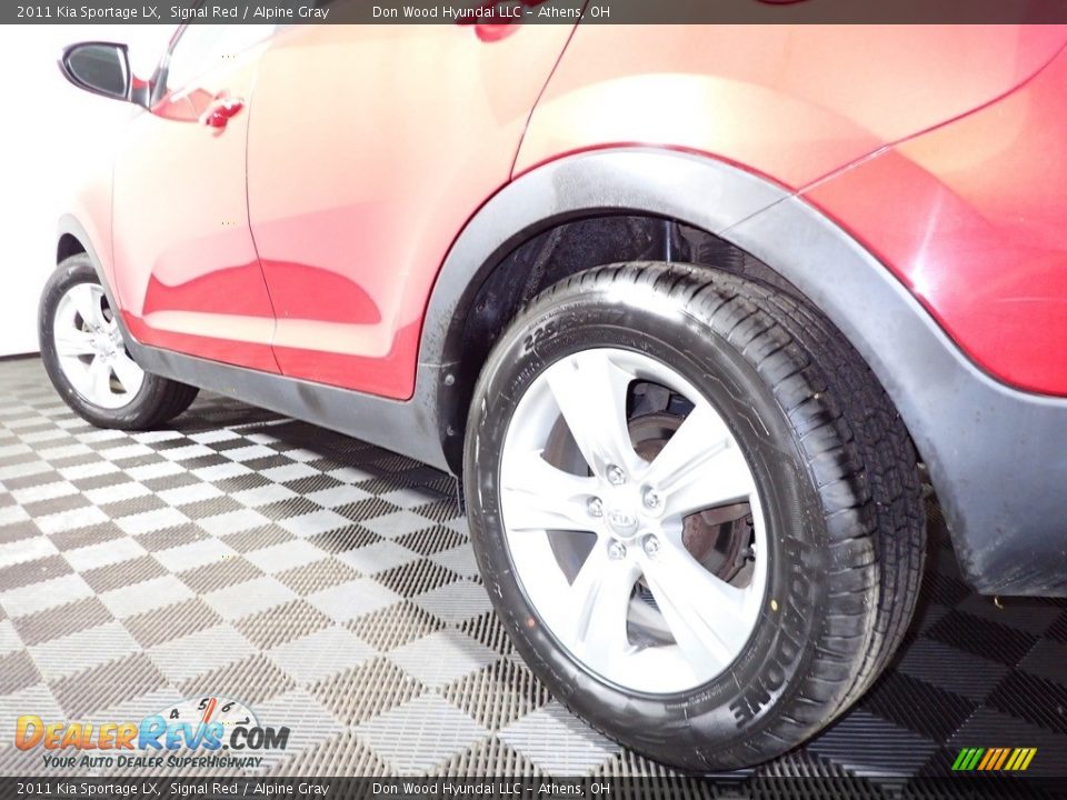 2011 Kia Sportage LX Signal Red / Alpine Gray Photo #10