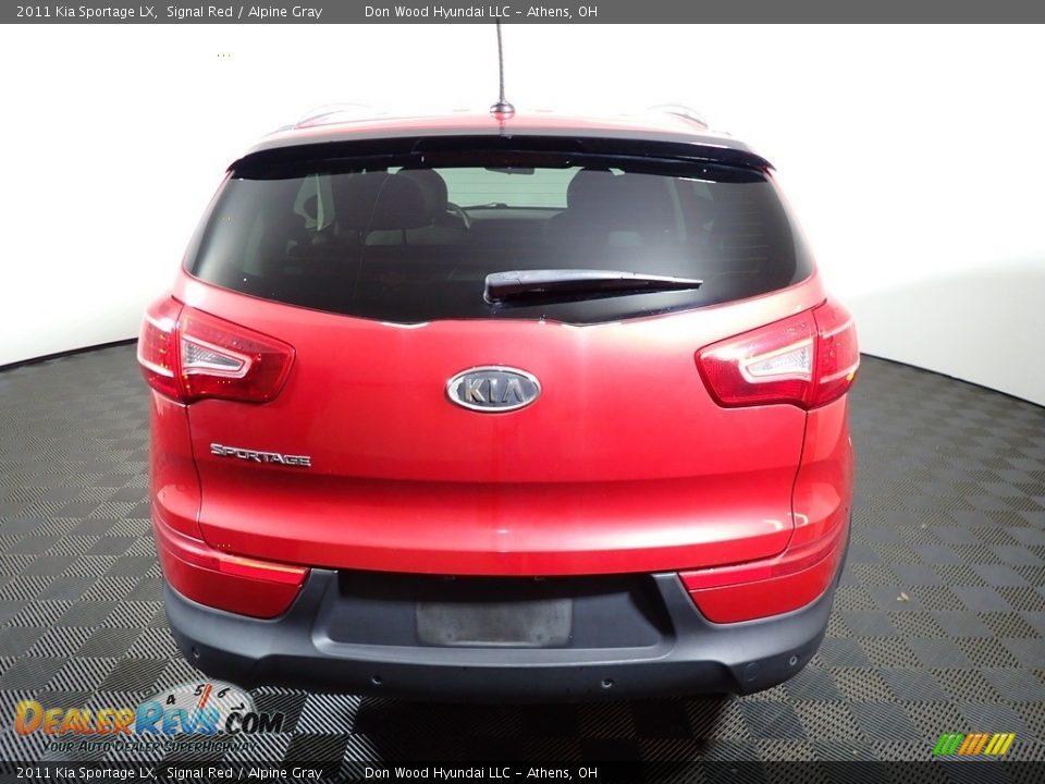 2011 Kia Sportage LX Signal Red / Alpine Gray Photo #11