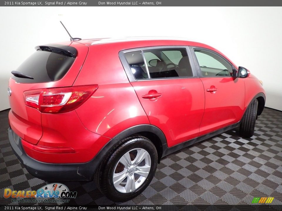 2011 Kia Sportage LX Signal Red / Alpine Gray Photo #15