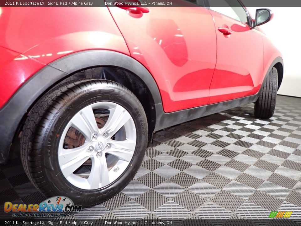 2011 Kia Sportage LX Signal Red / Alpine Gray Photo #16