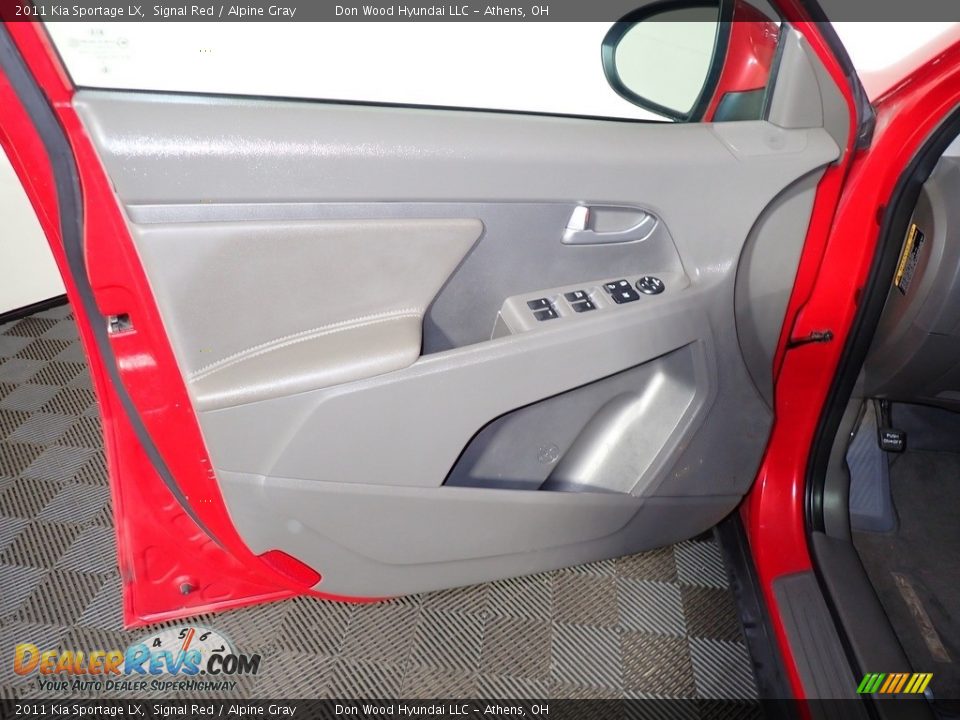 2011 Kia Sportage LX Signal Red / Alpine Gray Photo #17