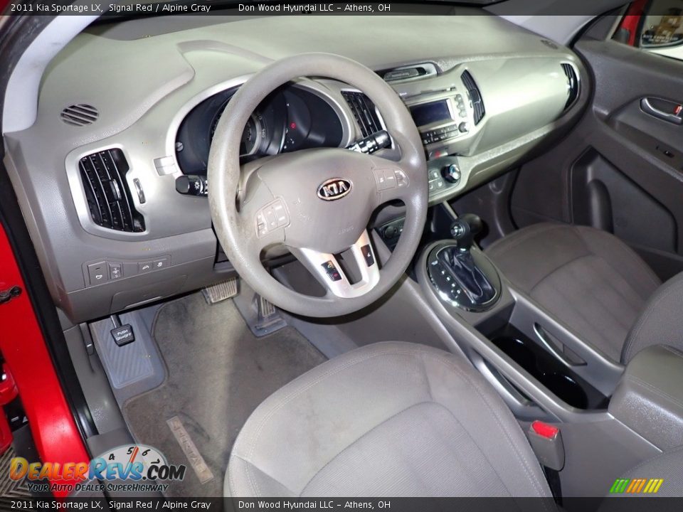 2011 Kia Sportage LX Signal Red / Alpine Gray Photo #19