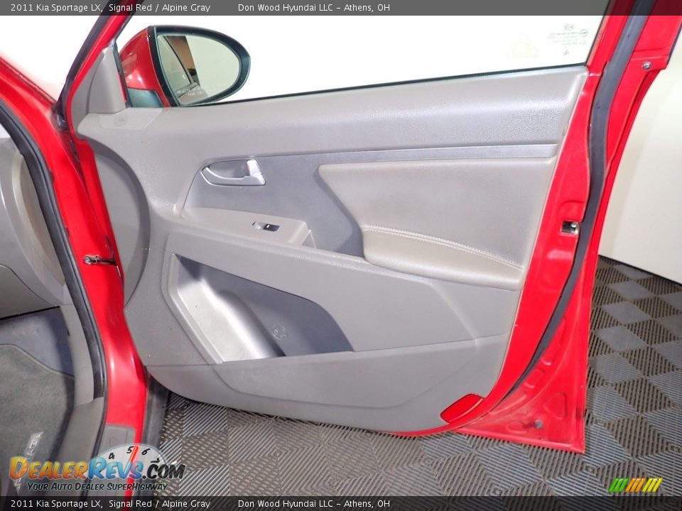 2011 Kia Sportage LX Signal Red / Alpine Gray Photo #25