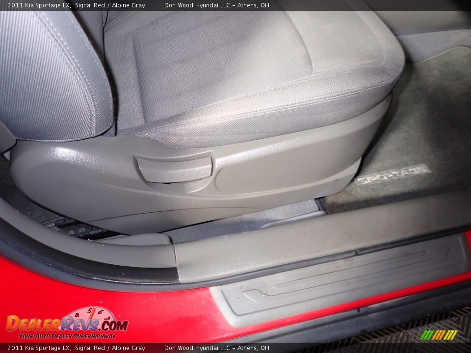 2011 Kia Sportage LX Signal Red / Alpine Gray Photo #26