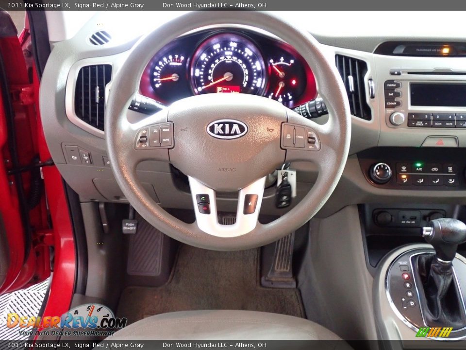 2011 Kia Sportage LX Signal Red / Alpine Gray Photo #30