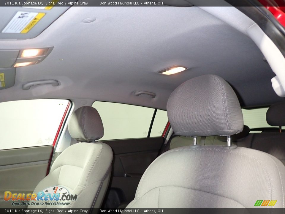 2011 Kia Sportage LX Signal Red / Alpine Gray Photo #32