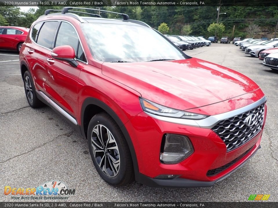 2020 Hyundai Santa Fe SEL 2.0 AWD Calypso Red / Black Photo #3