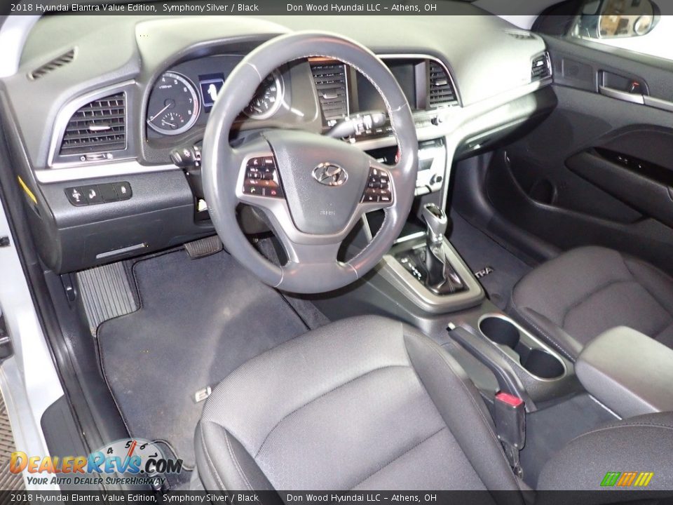 Black Interior - 2018 Hyundai Elantra Value Edition Photo #18