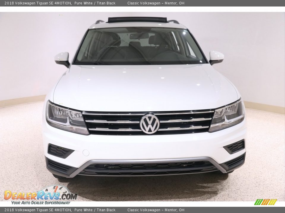 2018 Volkswagen Tiguan SE 4MOTION Pure White / Titan Black Photo #2