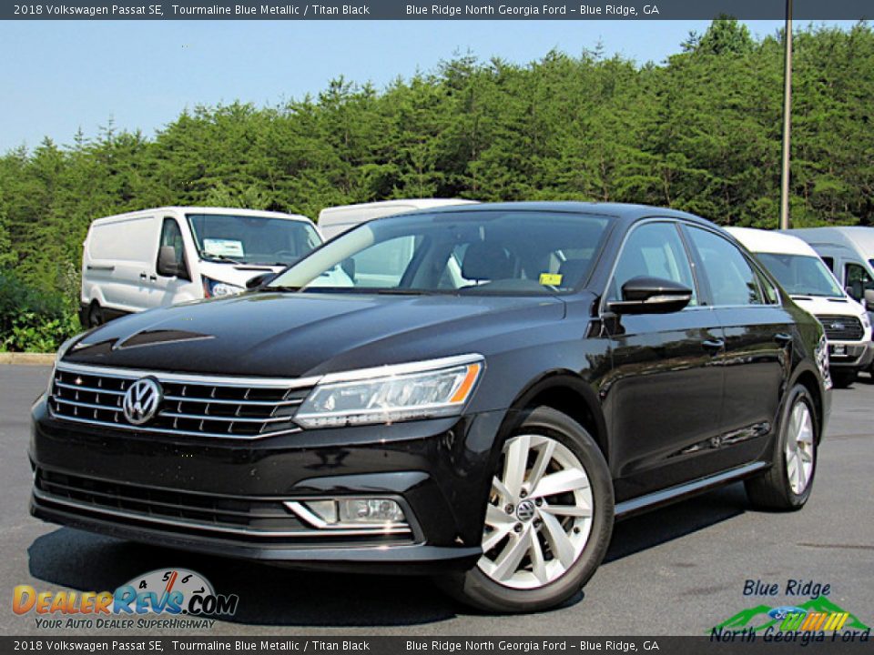 2018 Volkswagen Passat SE Tourmaline Blue Metallic / Titan Black Photo #1