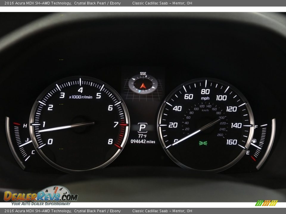 2016 Acura MDX SH-AWD Technology Crystal Black Pearl / Ebony Photo #8