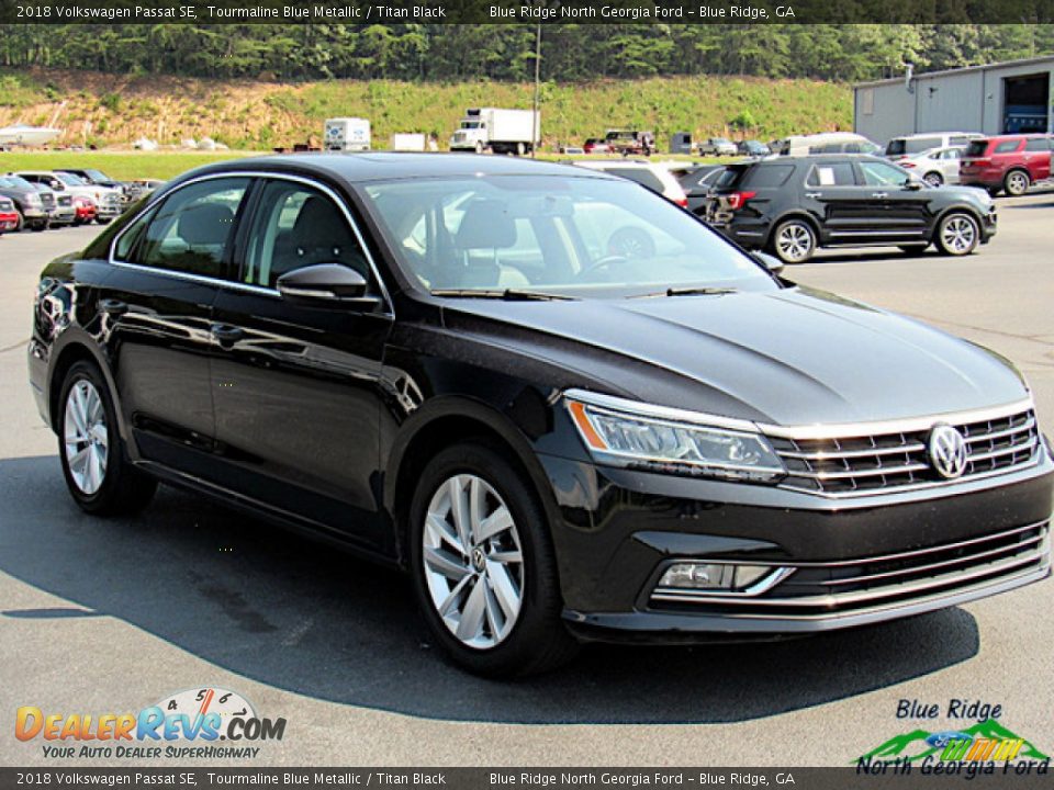 2018 Volkswagen Passat SE Tourmaline Blue Metallic / Titan Black Photo #7