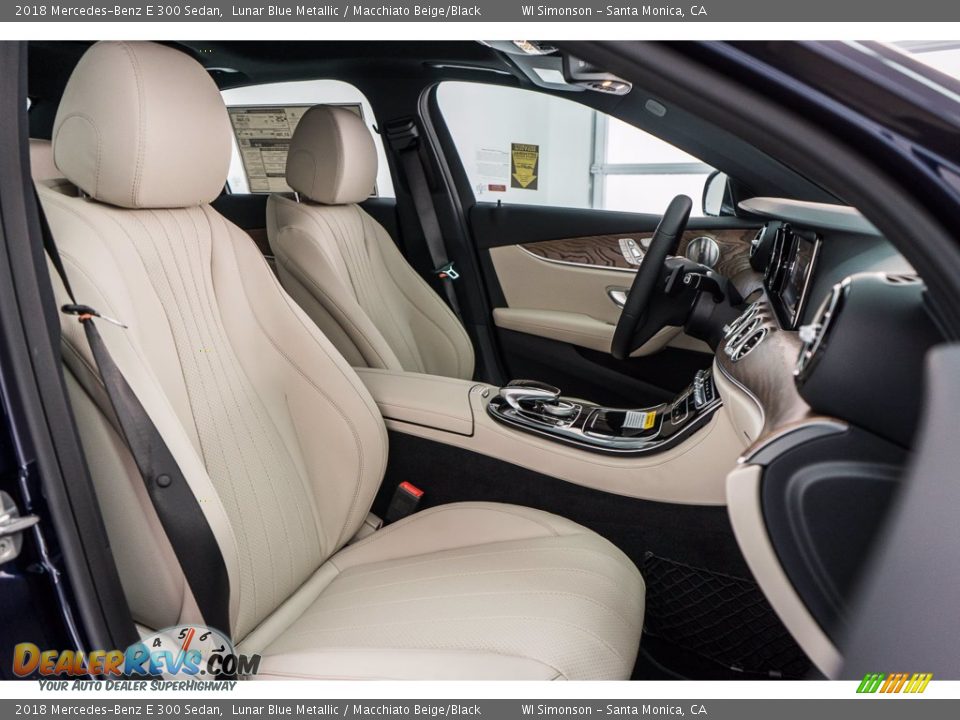 2018 Mercedes-Benz E 300 Sedan Lunar Blue Metallic / Macchiato Beige/Black Photo #2