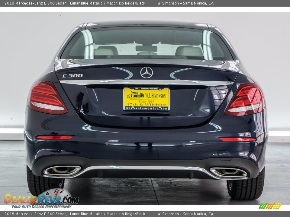 2018 Mercedes-Benz E 300 Sedan Lunar Blue Metallic / Macchiato Beige/Black Photo #4