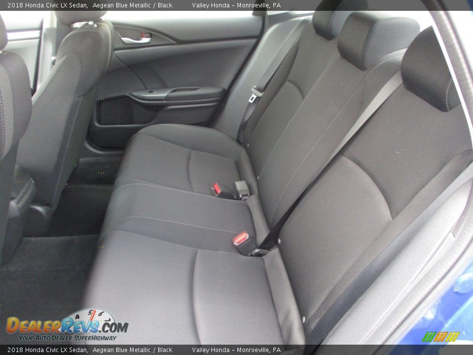 2018 Honda Civic LX Sedan Aegean Blue Metallic / Black Photo #11